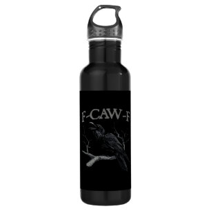 Crow, F-Caw-F Funny Bird Classic Vintage Style 710 Ml Water Bottle