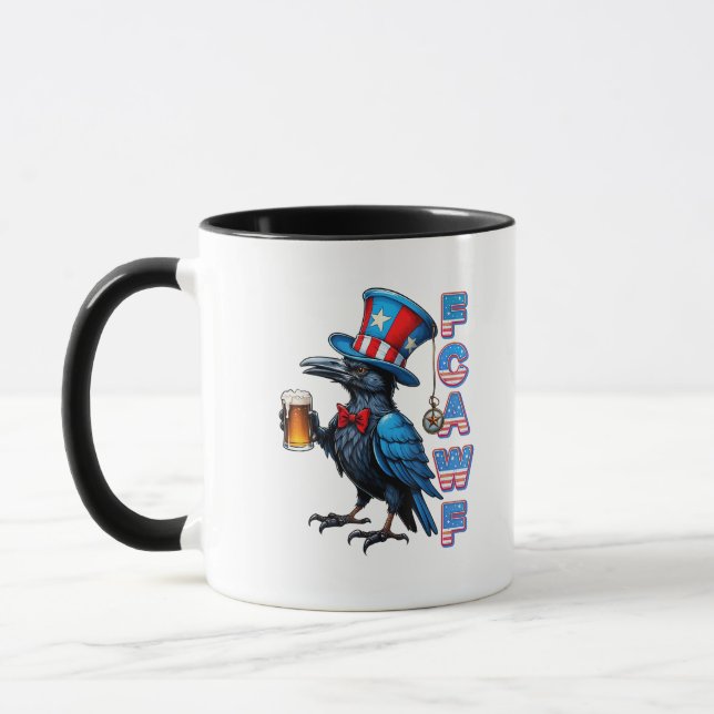 Crow, F-Caw-F Funny Bird Creative Casual Mug (Left)