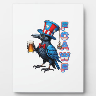 Crow, F-Caw-F Funny Bird Creative Casual Plaque