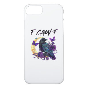 Crow F-Caw-F Funny Bird F-Caw-F Moon Gothic Adult Case-Mate iPhone Case