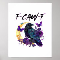 Crow F-Caw-F Funny Bird F-Caw-F Moon Gothic Adult