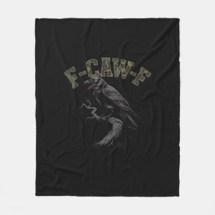 Crow F-Caw-F Funny Bird Fleece Blanket