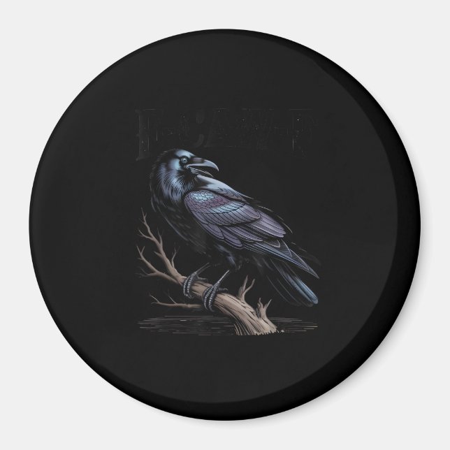 Crow, F-Caw-F Funny Bird Funny Quote Magnet (Front)