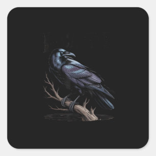 Crow, F-Caw-F Funny Bird Funny Quote Square Sticker