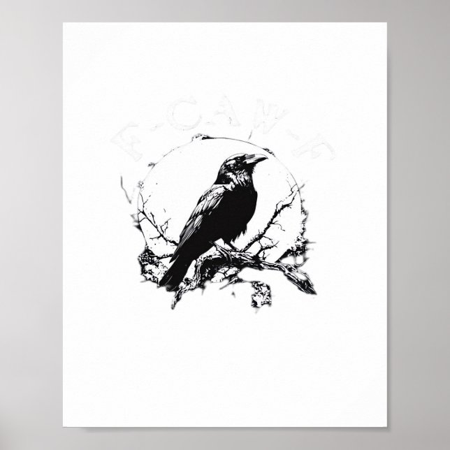 Crow, F-Caw-F Funny Bird Funny Trendy Poster (Front)