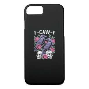 Crow F-Caw-F Funny Bird Moon Gothic Adult Humor Mi Case-Mate iPhone Case