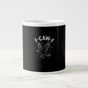 Crow F-Caw-F Funny Bird Moon Gothic Adult Humour C Large Coffee Mug