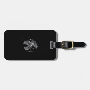 Crow, F-Caw-F Funny Bird Moon Gothic Adult Humour  Luggage Tag
