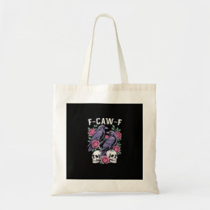 Crow F-Caw-F Funny Bird Moon Gothic Adult Humour M Tote Bag