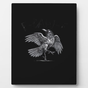 Crow, F-Caw-F Funny Bird Moon Gothic Adult Humour Plaque