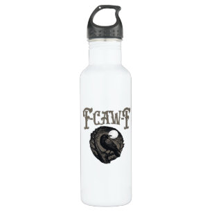 Crow, F-Caw-F Funny Bird Moon Gothic Retro Graphic 710 Ml Water Bottle