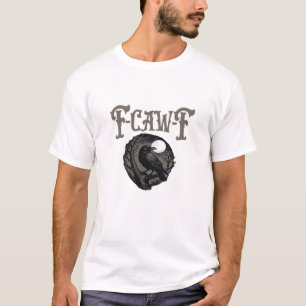 Crow, F-Caw-F Funny Bird Moon Gothic Retro Graphic T-Shirt