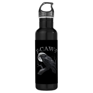Crow F-Caw-F Funny Bird Moon Retro Classic 710 Ml Water Bottle