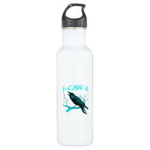 Crow F-Caw-F Funny Bird Retro 710 Ml Water Bottle