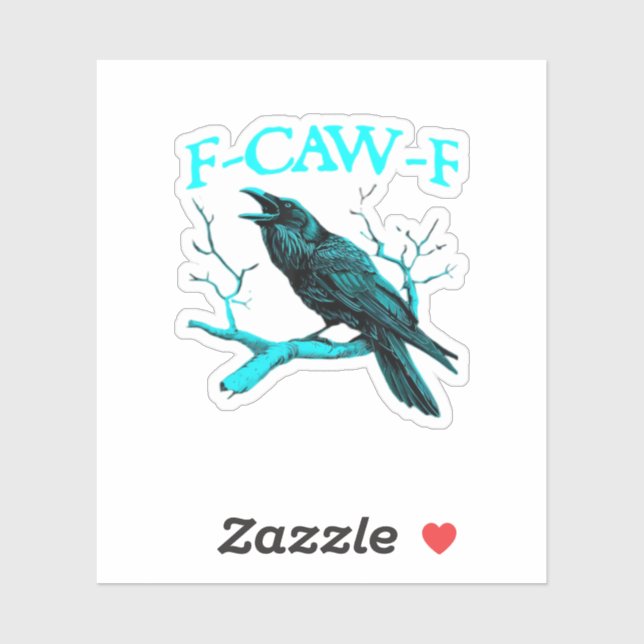 Crow F-Caw-F Funny Bird Retro Design Creative Styl (Sheet)