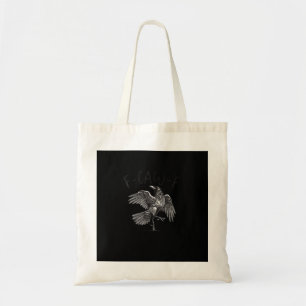 Crow, F-Caw-F Funny Bird Retro Graphic Tote Bag