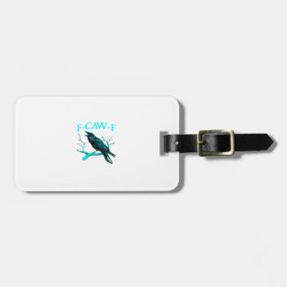 Crow F-Caw-F Funny Bird Retro Luggage Tag