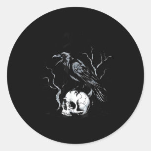 Crow F-Caw-F Funny Bird Saying Humour Meme Desin Classic Round Sticker