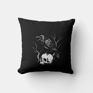 Crow F-Caw-F Funny Bird Saying Humour Meme Desin Cushion