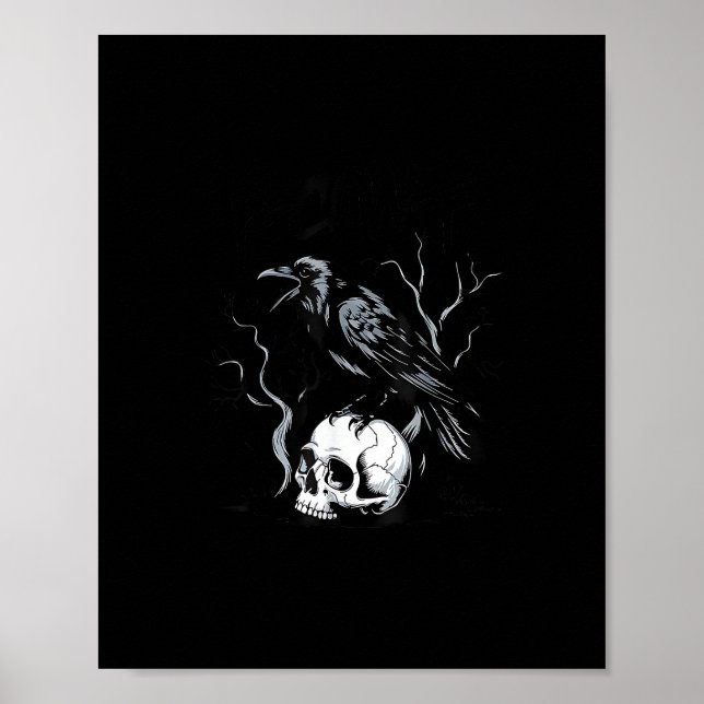 Crow F-Caw-F Funny Bird Saying Humour Meme Desin Poster (Front)