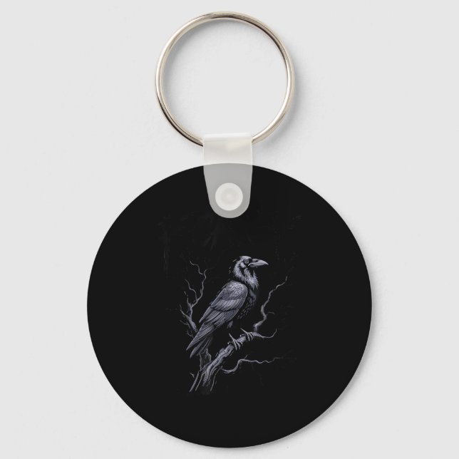 Crow F-Caw-F Funny Bird Saying Humour Meme Key Ring (Front)