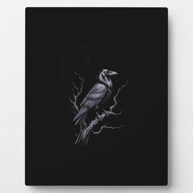 Crow F-Caw-F Funny Bird Saying Humour Meme Plaque (Front)