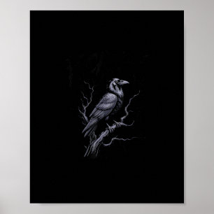 Crow F-Caw-F Funny Bird Saying Humour Meme Poster