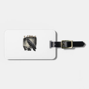 Crow, F-Caw-F Funny Bird Vintage Style Luggage Tag