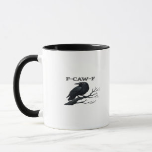 Crow F-Caw-F Funny Gothic Moon Bird Novelty Adult  Mug