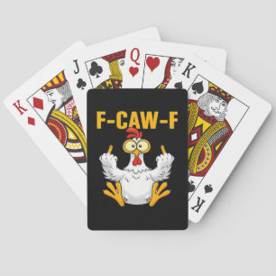 Crow F-Caw-F Funny Humor Gothic Playing Cards