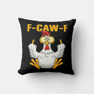 Crow F-Caw-F Funny Humour Gothic Cushion