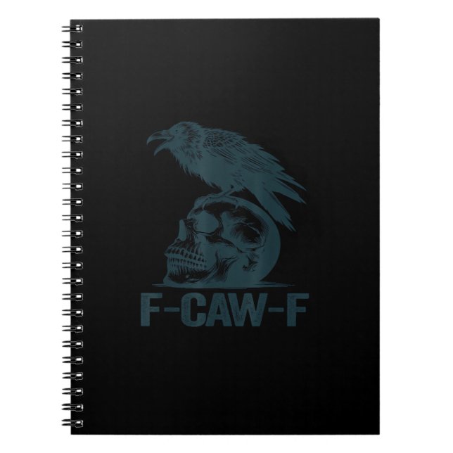 Crow F-Caw-F Retro Crow Lover Funny Notebook (Front)