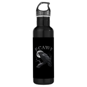 Crow Funny F-Caw-F Moon 710 Ml Water Bottle