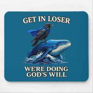 Crow get loser we're doing god's will christian bi mouse pad