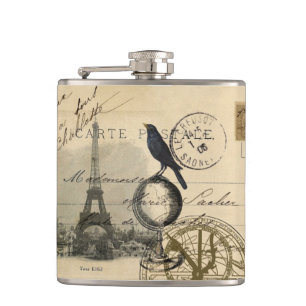 Crow Globe Paris Flask