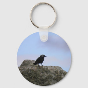 Crow guardian of Stone Henge Key Ring