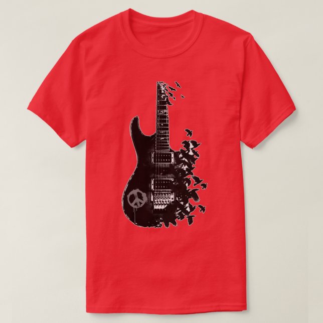 Crow Guitar T-Shirt (Design Front)