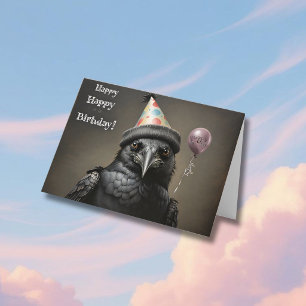 Crow happy birthday  card