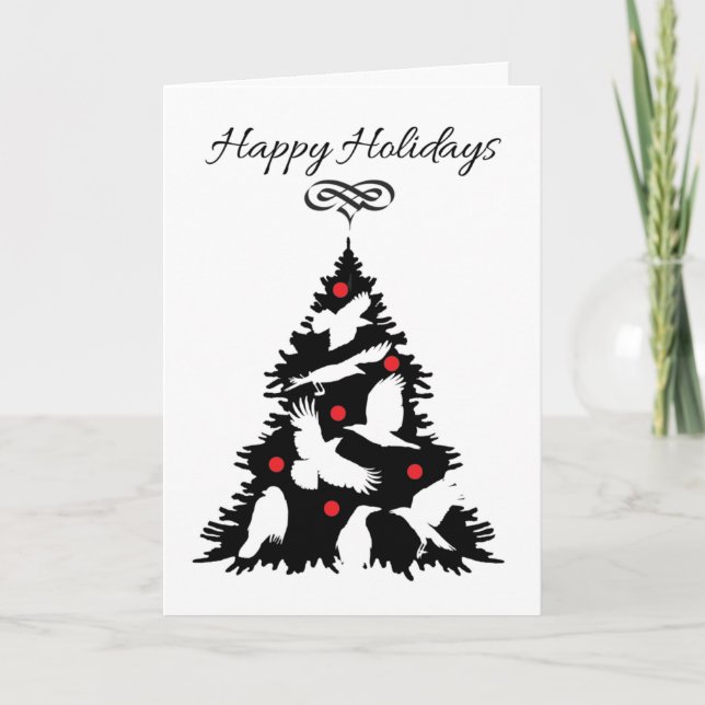 Crow Holiday Greeting Card (Front)