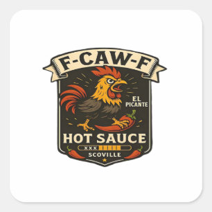 Crow Humor Funny Gothic F-Caw-F Square Sticker