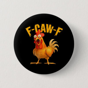 Crow Humour F-Caw-F Gothic Funny Retro Cool 6 Cm Round Badge