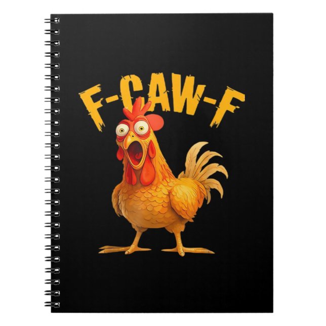 Crow Humour F-Caw-F Gothic Funny Retro Cool Notebook (Front)