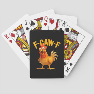Crow Humour F-Caw-F Gothic Funny Retro Cool Playing Cards