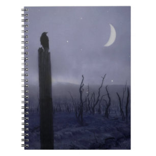 Crow In A Purple Dystopia Notebook