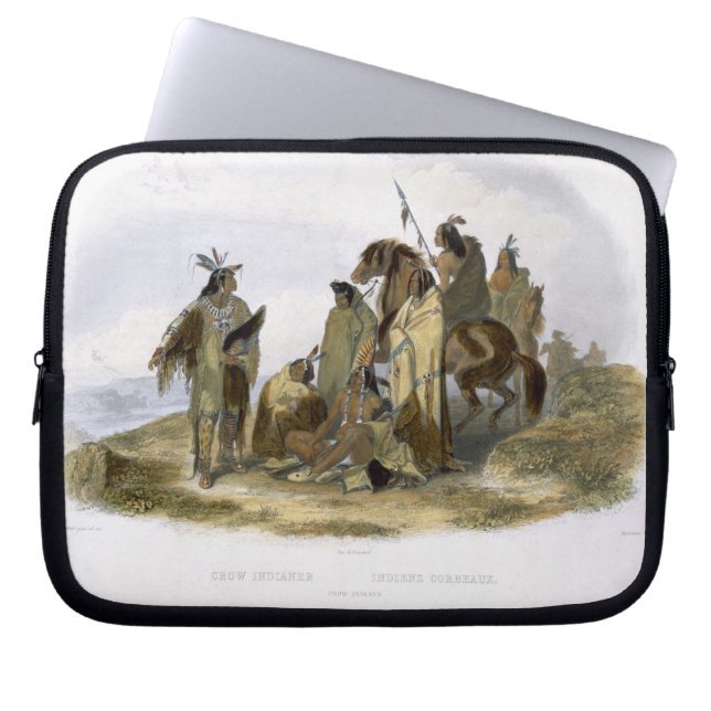 Crow Indians, plate 13 from volume 1 of `Travels i Laptop Sleeve (Front)