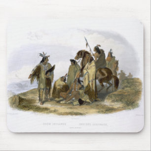 Crow Indians, plate 13 from volume 1 of `Travels i Mouse Pad