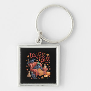 Crow It’s Fall Y’all Pumpkins Fall Autumn Hallowee Key Ring