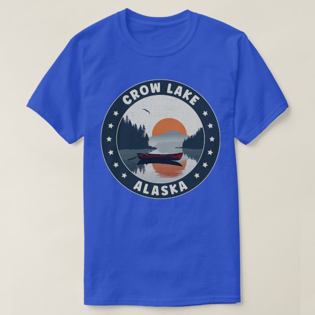 Crow Lake Alaska Sunset TShirt (Design Front)