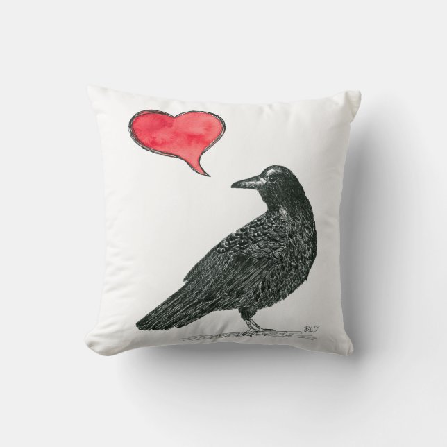 Crow Love Cushion (Front)