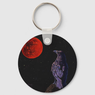 Crow Moon Key Ring